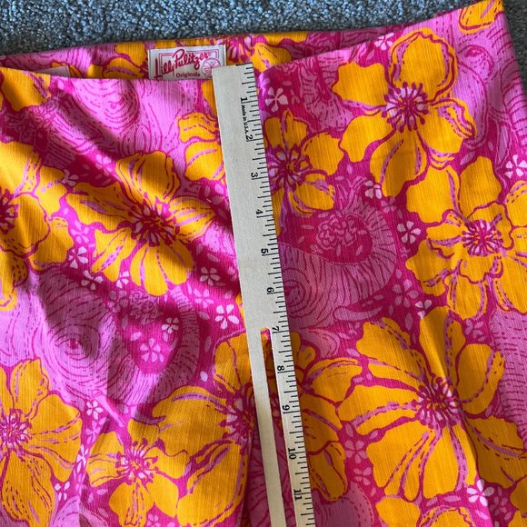 Vintage Lilly Pulitzer capri pants womens 6 pink orange elephant tropical y2k - Picture 14 of 16